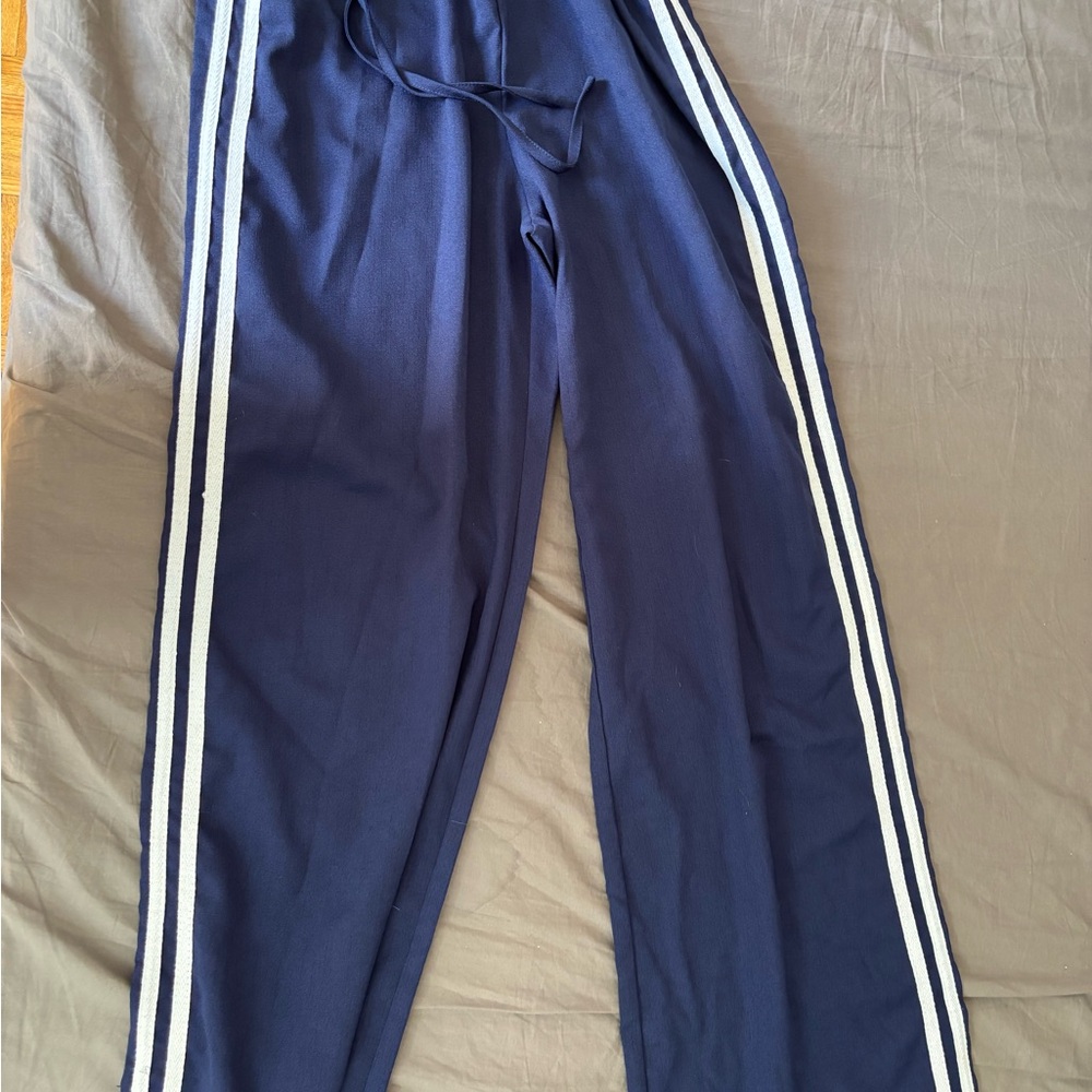 SHEIN Navy Blue Joggers with White Accents